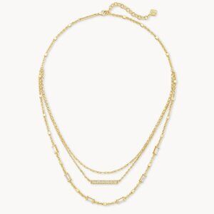 Kendra Scott Addison Triple Strand Necklace in Gold